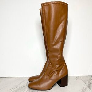 Franco Sarto Talfer Brown Faux Leather Tall Heeled Boot 11M